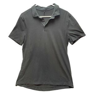 Lululemon Shirt Adult Medium Black Preppy Collared Performance‎ Golf Polo Mens